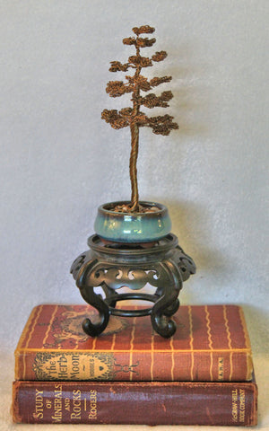 Tall Chokkan Antique Copper Pine Tree Bonsai - SOLD