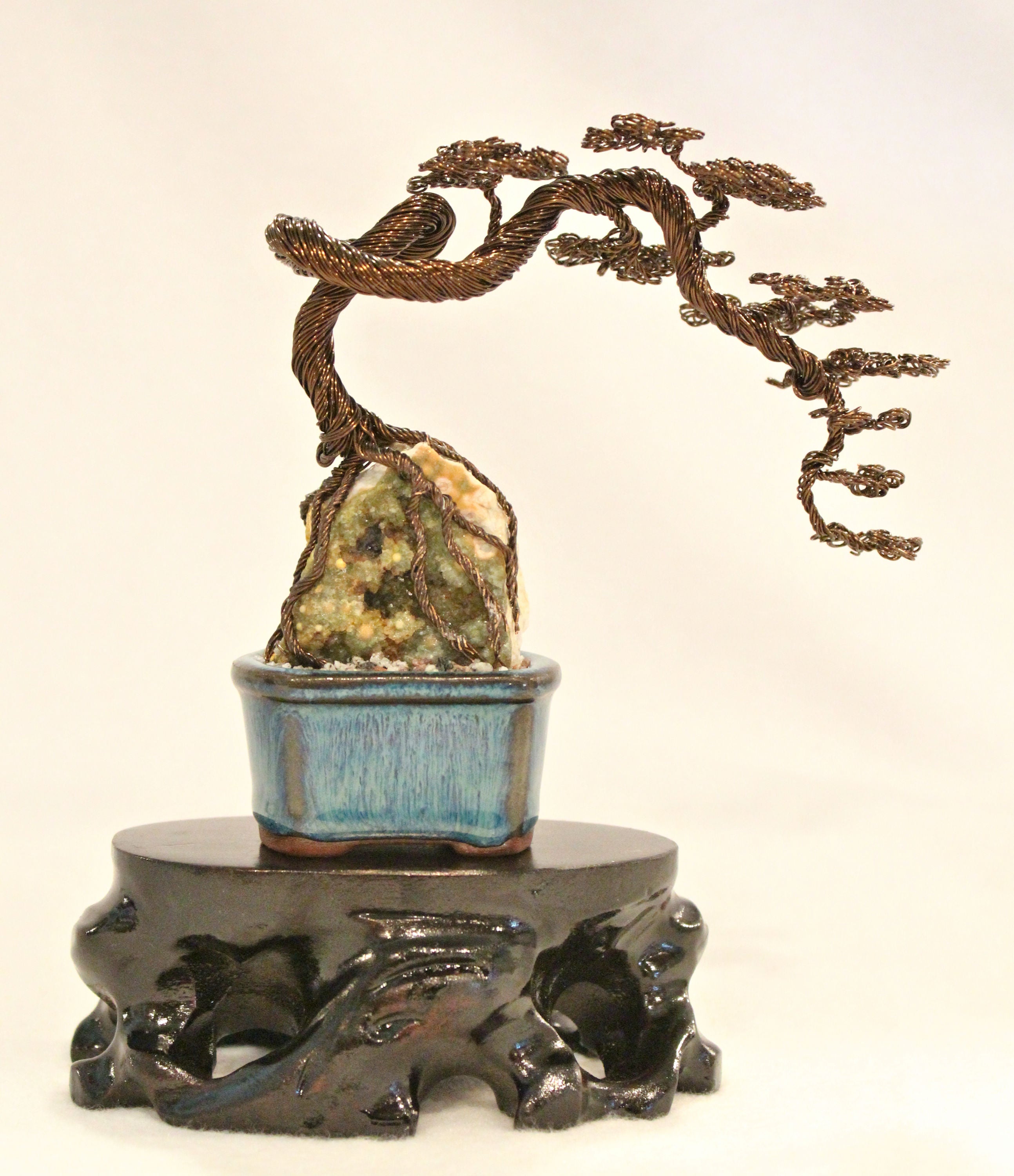 bonsai tree root over rock Root-over-Rock Cascade Bonsai on Agate