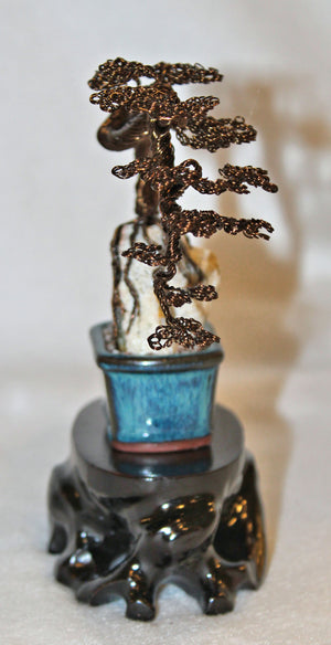 Root-over-Rock Cascade Bonsai on Agate - SOLD