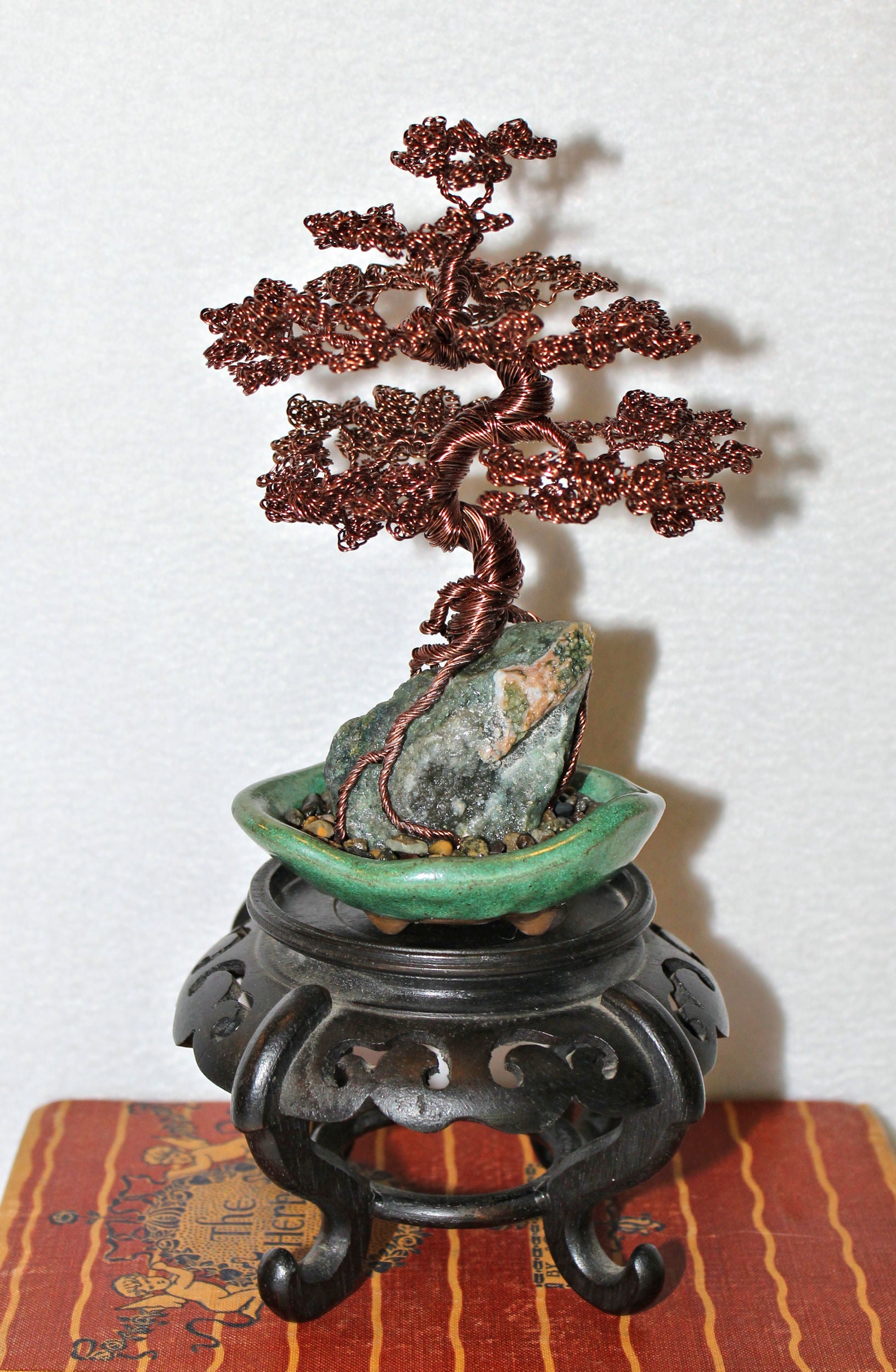 Root-Over-Rock Style Bonsai with Ocean Jasper - SOLD