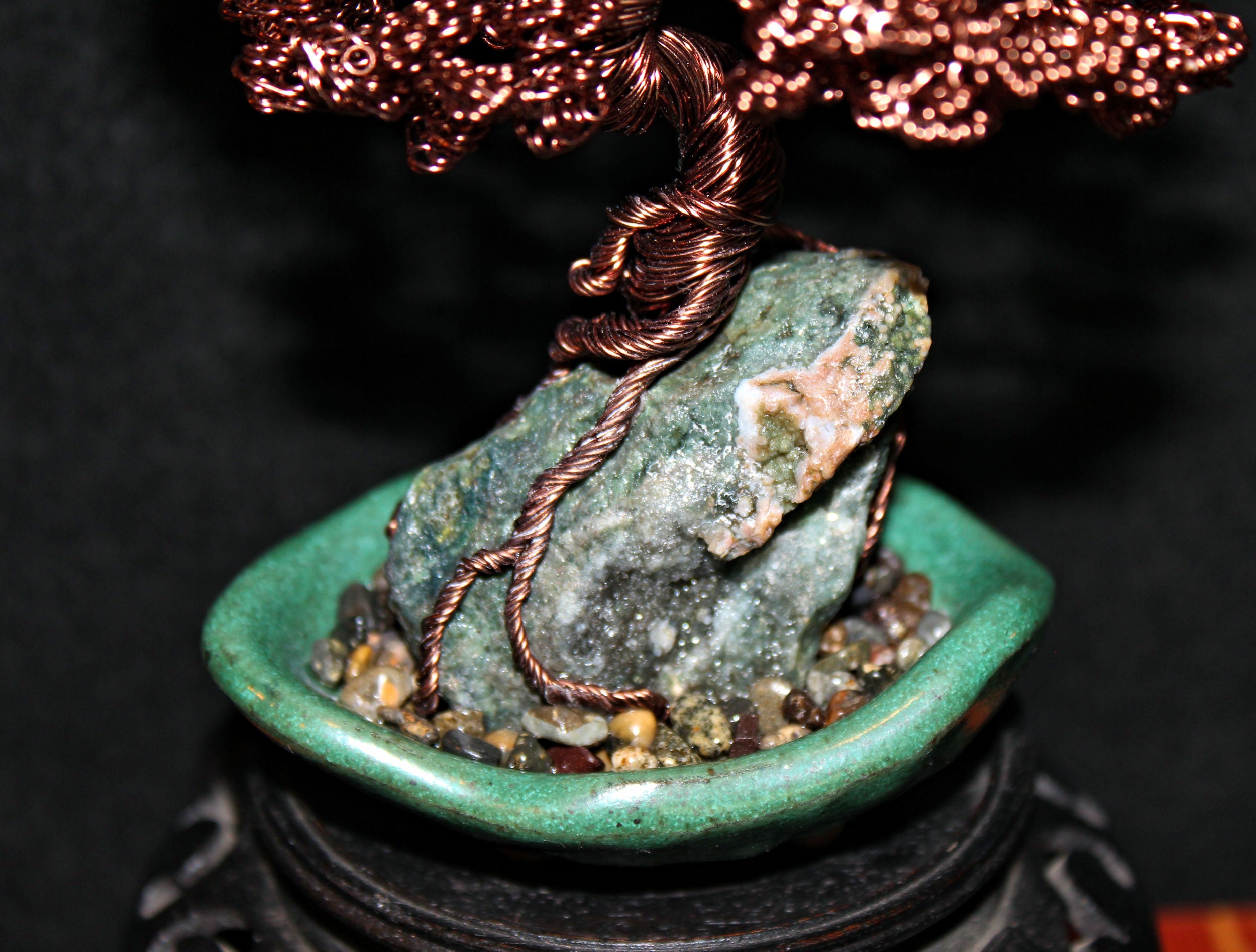 Root-Over-Rock Style Bonsai with Ocean Jasper - SOLD