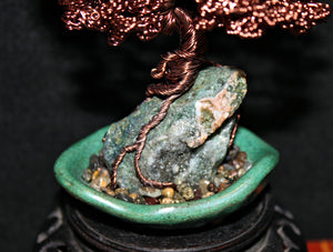 Root-Over-Rock Style Bonsai with Ocean Jasper - SOLD