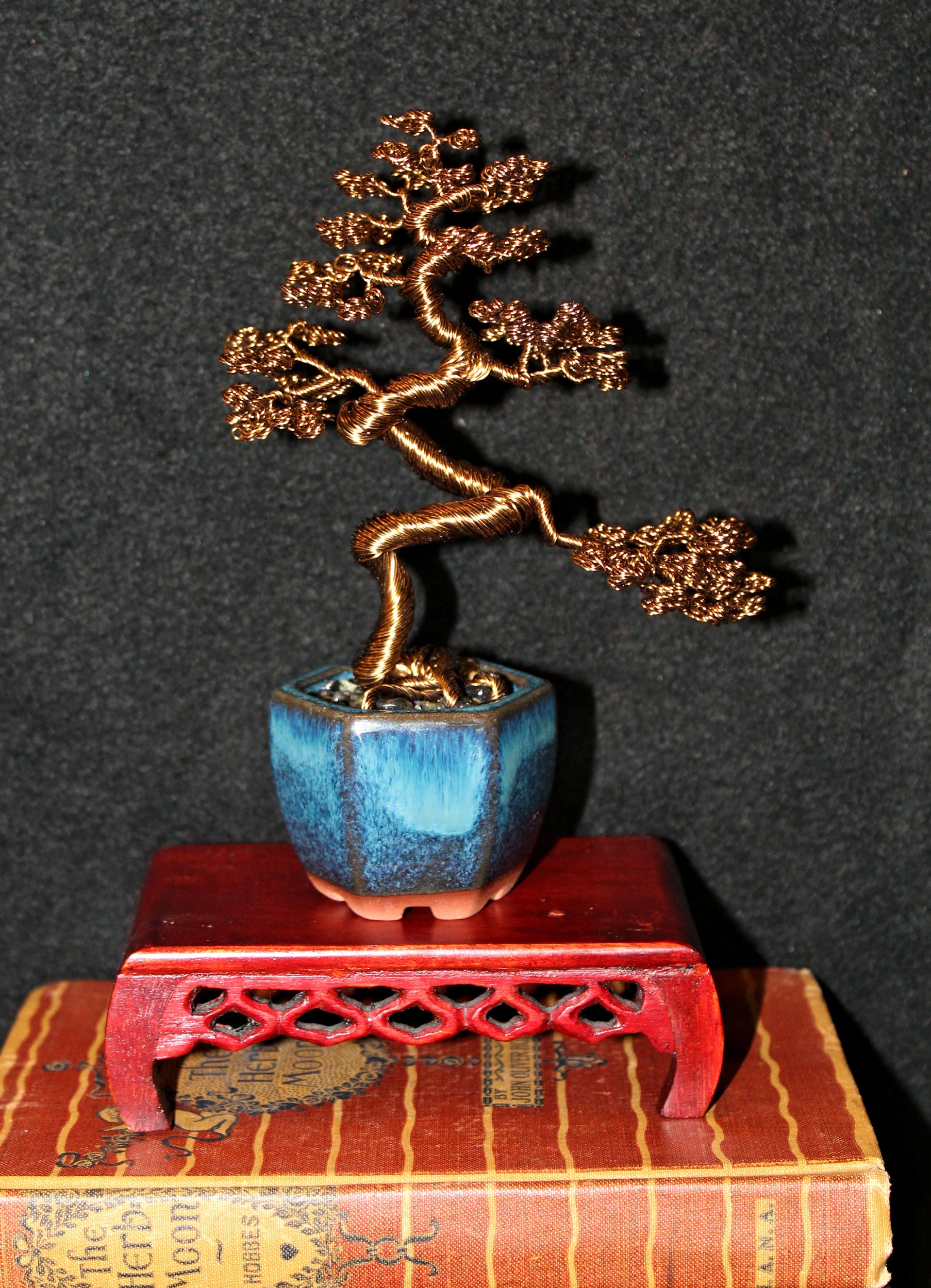 copper bonsai tree Tall Antique Copper Moyogi Bonsai Tree