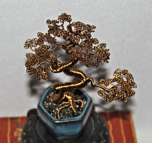 brass bonsai tree Tall Antique Copper Moyogi Bonsai Tree