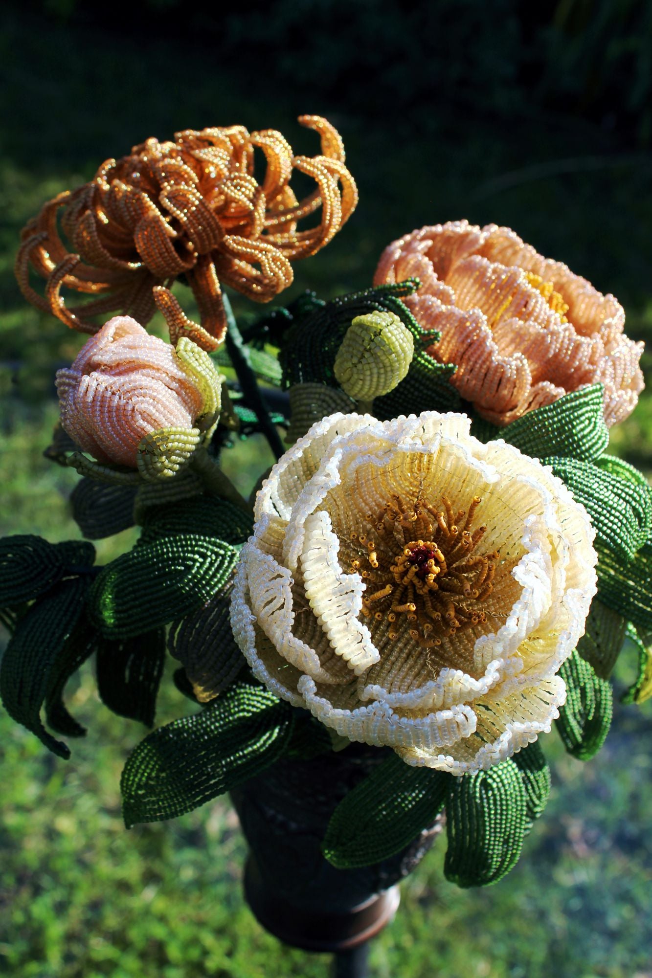 Katharine Hepburn (Peonies and Chrysanthemum)