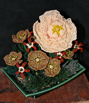 Myrna Loy (Peony, Almond Blossoms, and Miniature Lilies) - SOLD