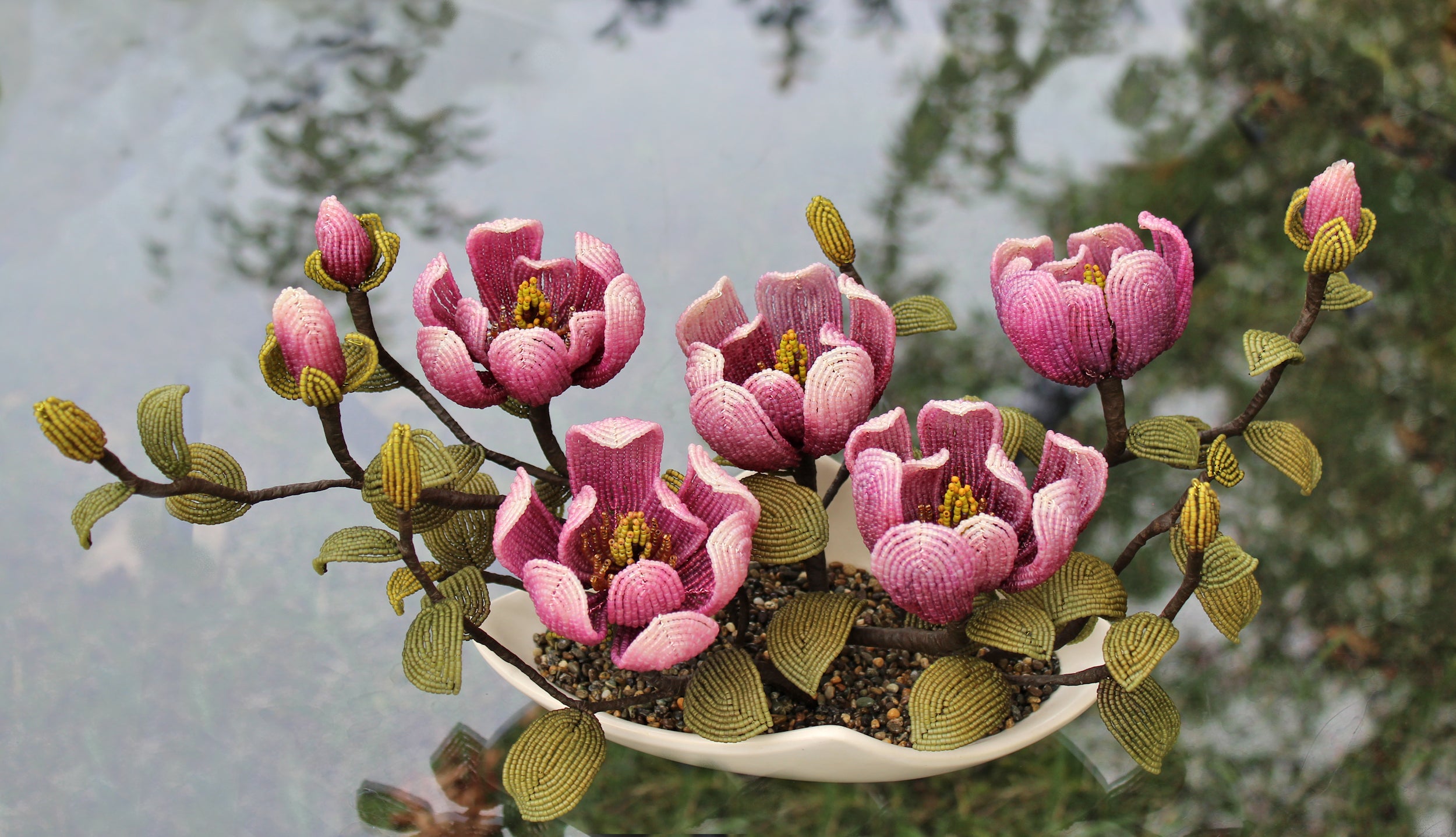 Joan Crawford (Hand Painted Saucer Magnolia Branches) - SOLD