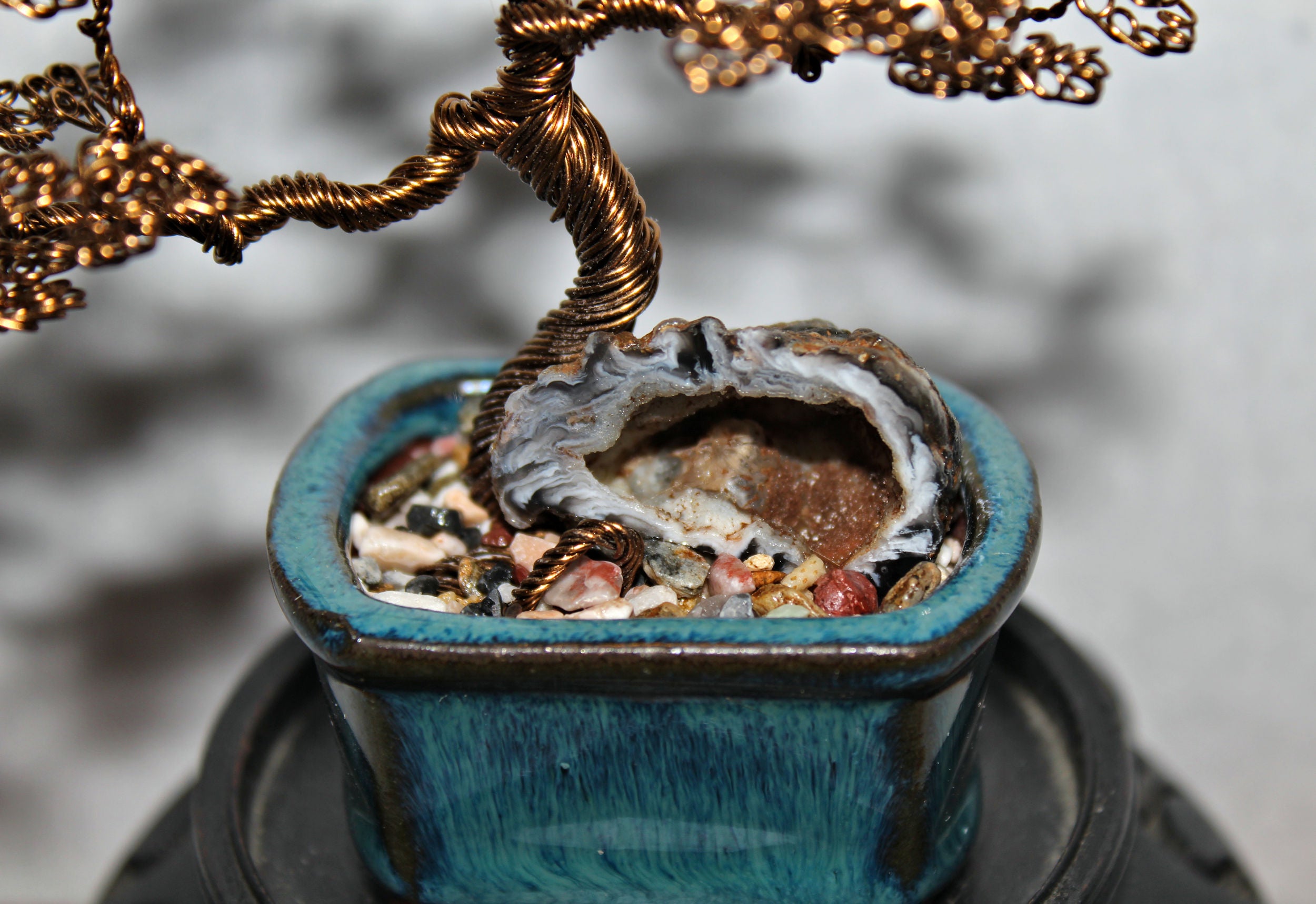 Delicate Informal Upright Bonsai with Geode - SOLD
