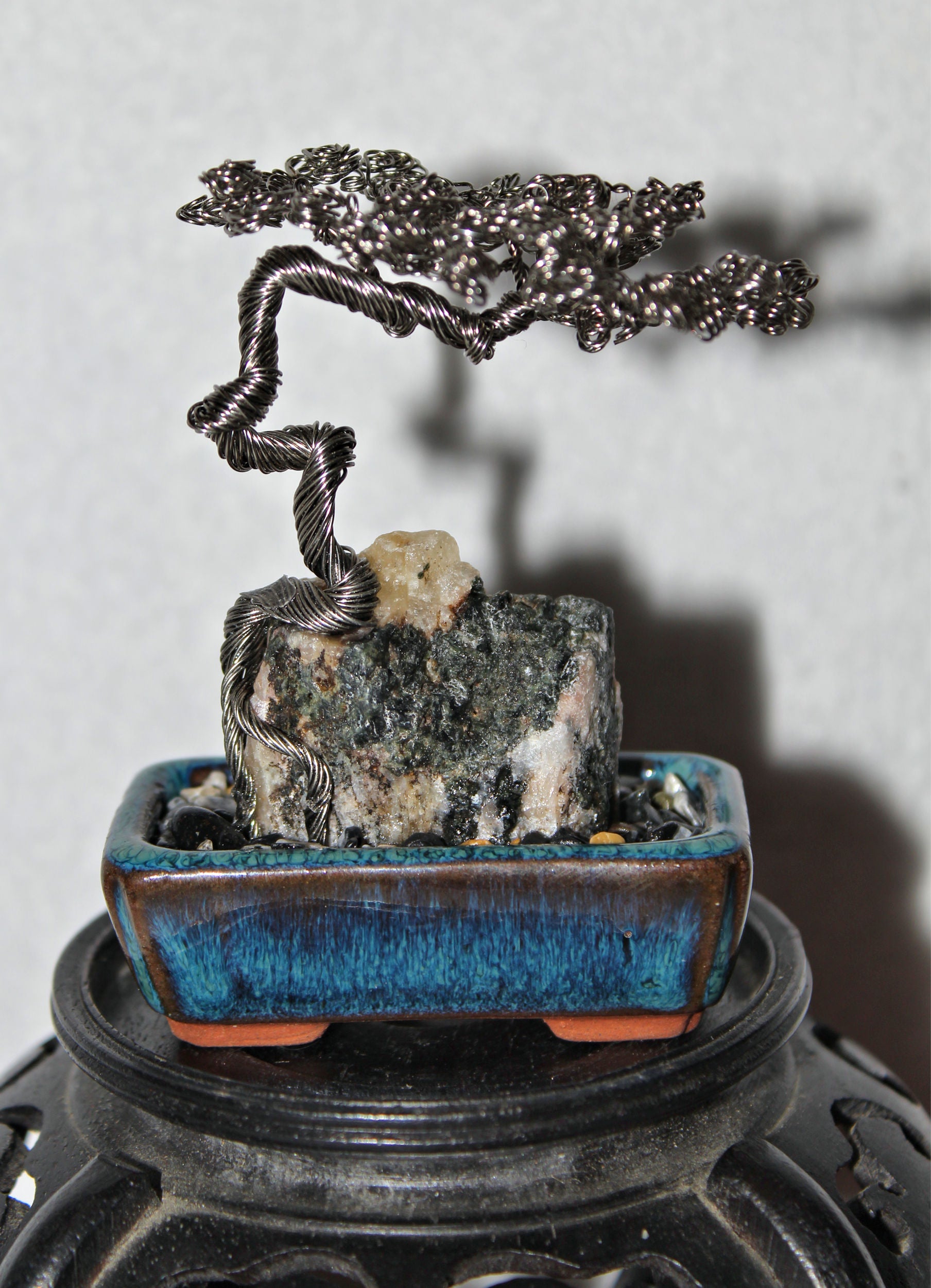 Small Windswept Bonsai Tree on Quartz and Granite - SOLD