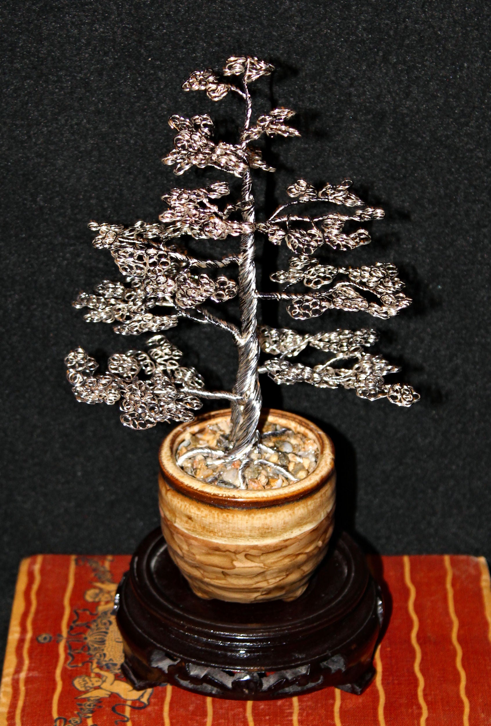 silver bonsai tree Large Silver Upright Formal Chokkan Bonsai Pine Tree