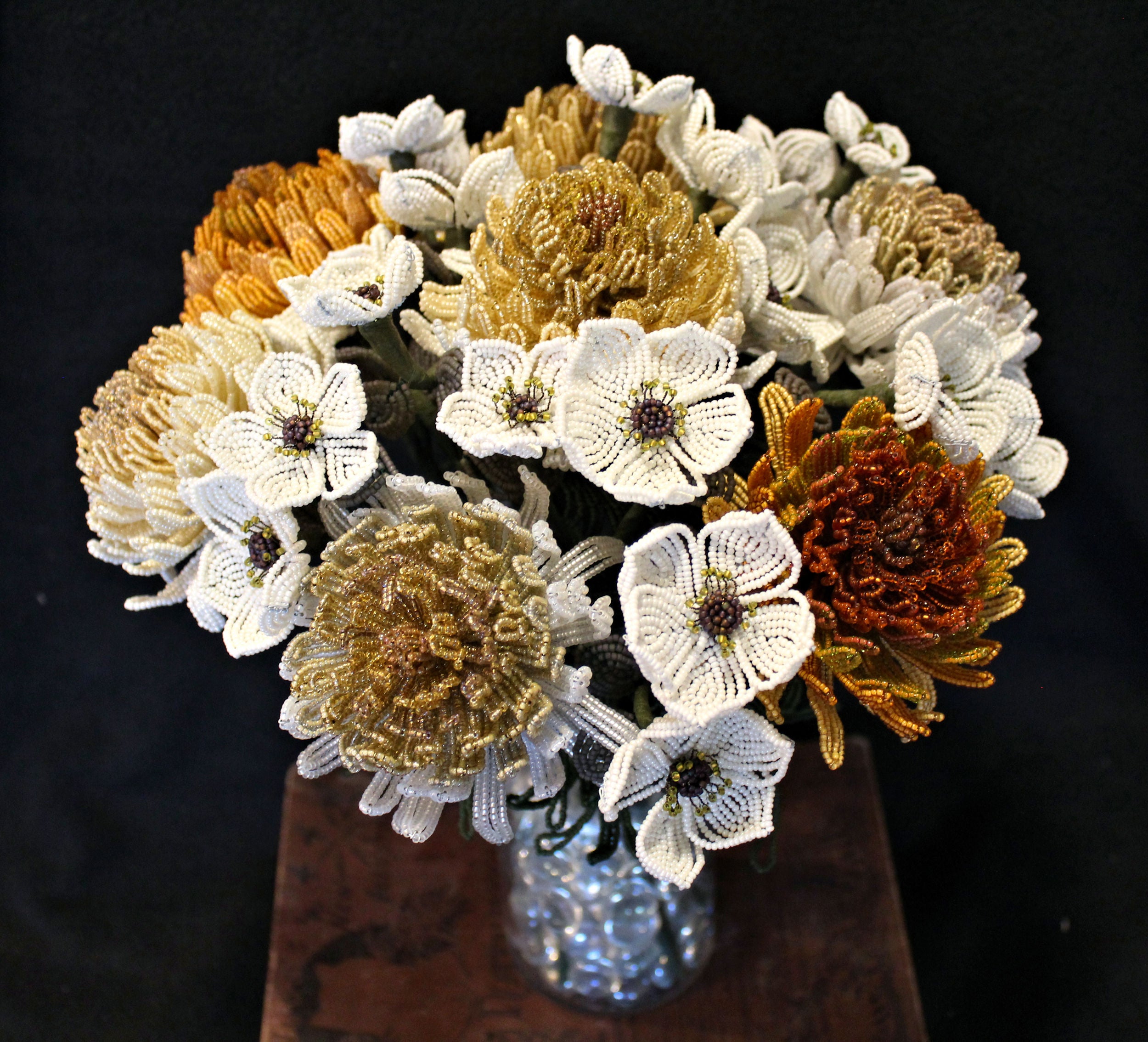 Versailles Bouquet of Chrysanthemums and Almond Blossoms