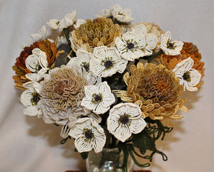 Versailles Bouquet of Chrysanthemums and Almond Blossoms