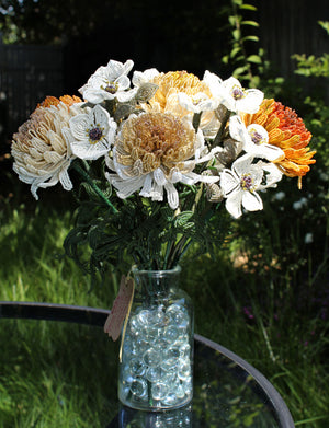 Versailles Bouquet of Chrysanthemums and Almond Blossoms